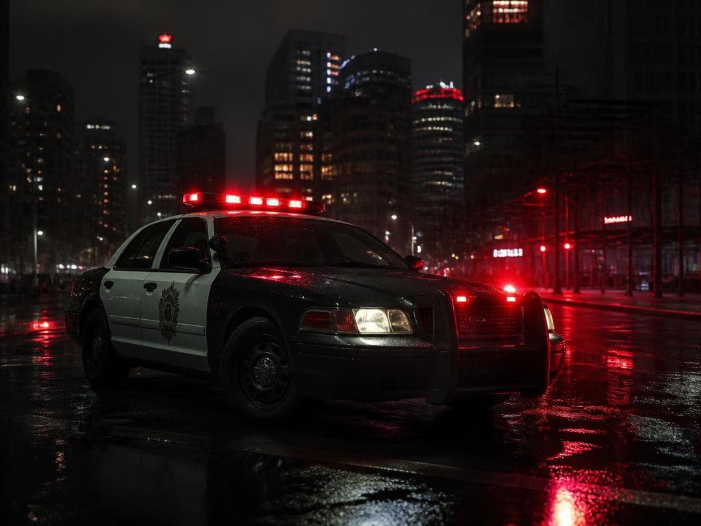 Los Santos Police Department at night